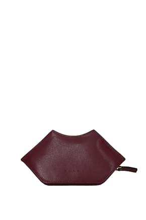 Marni Coin Purses Women Leather Violet