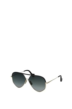 Loewe Sunglasses Men Leather Black Gold