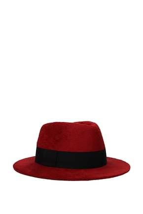 Saint Laurent Hats Women Rabbit Red