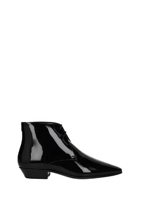 Saint Laurent Ankle boots Women Patent Leather Black