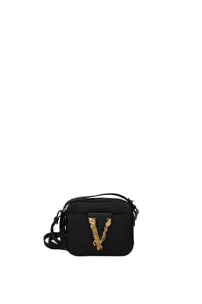 Versace Crossbody Bag Women Leather Black