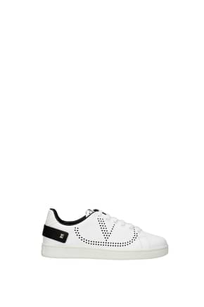 Valentino Garavani Sneakers Femme Cuir Blanc Noir