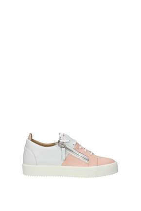 Giuseppe Zanotti Sneakers may lond Femme Cuir Blanc Rose