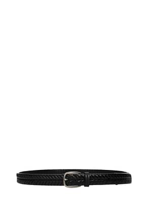 Dolce&Gabbana Thin belts Men Leather Black