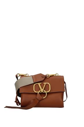 Valentino Garavani Crossbody Bag Women Leather Brown