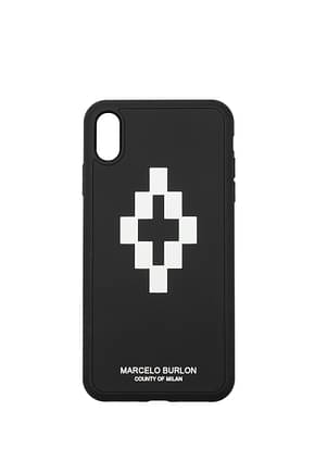 Marcelo Burlon Fundas para iPhone iphone xs max Hombre Plástico Negro