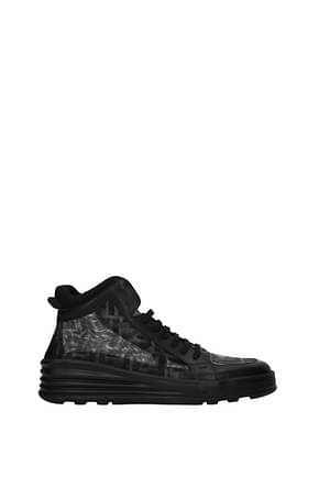 Fendi Sneakers Men Fabric  Black