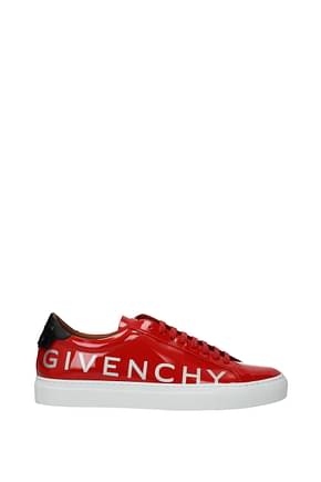 Givenchy Sneakers Homme Cuir Verni Rouge
