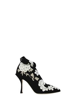 Dolce&Gabbana Bottines Femme Tissu Noir