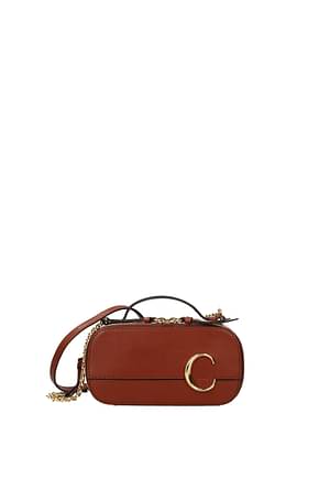 Chloé Crossbody Bag Women Leather Brown Tan