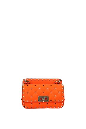 Valentino Garavani Handbags Women Leather Orange
