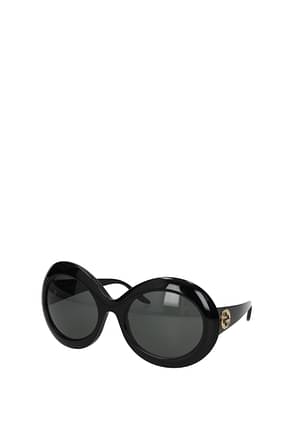 Gucci धूप का चश्मा महिलाओं एसीटेट काली धूसर