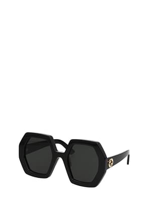 Gucci Sunglasses Women Acetate Black Dark Grey