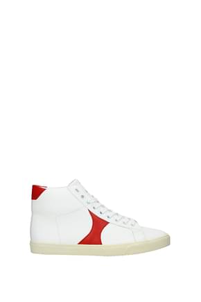 Celine Sneakers triomphe Women Leather White Red