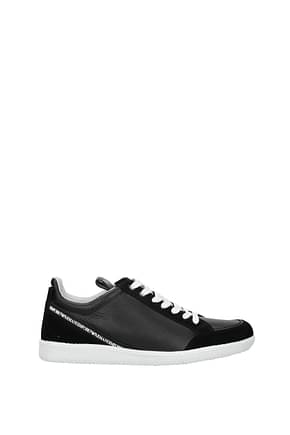 Armani Emporio Sneakers Men Leather Black