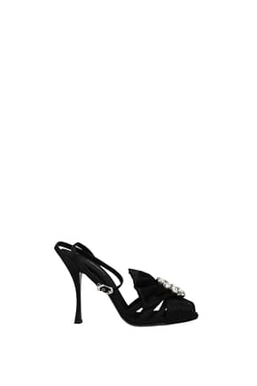 Dolce&Gabbana Sandals Women Silk Black