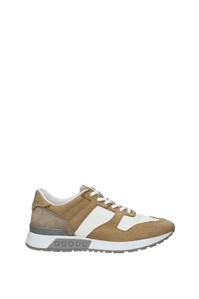 Tod's Sneakers Homme Tissu Blanc Fawn