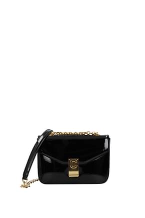 Celine Crossbody Bag Women Patent Leather Black