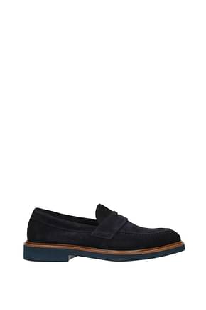 Doucal's Loafers Men Suede Blue