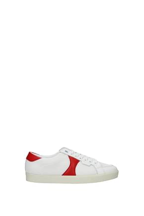 Celine Sneakers triomphe Women Fabric  White Bright Red