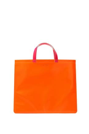 Comme des Garçon Handbags Women Leather Orange Fluo Yellow