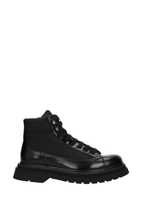 Prada Ankle Boot Men Fabric  Black