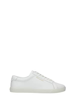 Saint Laurent Sneakers Homme Cuir Blanc