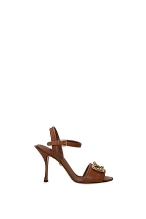 Dolce&Gabbana Sandals Women Leather Brown