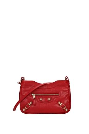 Balenciaga Crossbody Bag Women Leather Red