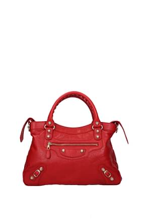 Balenciaga Handbags Women Leather Red