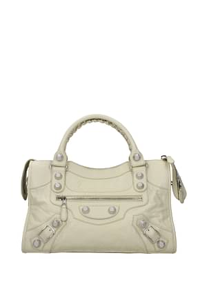 Balenciaga Handbags Women Leather Beige