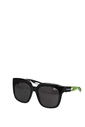 Balenciaga Sunglasses Women Acetate Black Light Green