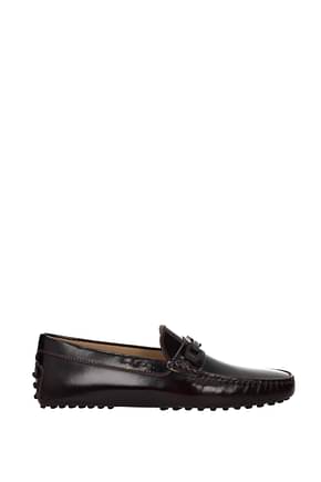 Tod's Mocassins Homme Cuir Rouge