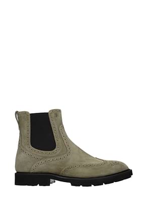 Tod's Ankle Boot Men Suede Green