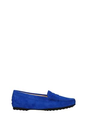 Tod's Loafers Women Suede Blue