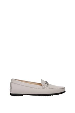 Tod's Loafers Women Leather Gray