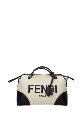 Fendi Handbags by the way Women Fabric  Beige Black