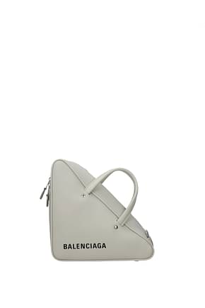 Balenciaga Handbags duffle s Women Leather Gray Ice