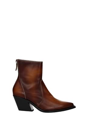 Givenchy Ankle boots cowboy Women Leather Brown