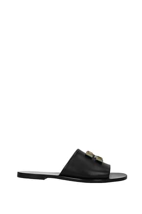 Off-White Slippers and clogs Women Leather Black