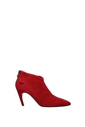 Roger Vivier Ankle boots choc real Women Suede Red