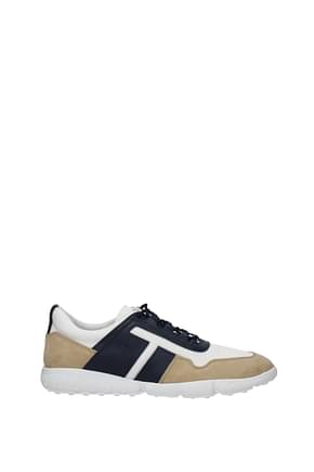 Tod's Sneakers Men Fabric  Beige White