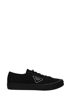 Prada Sneakers Men Fabric  Black Black