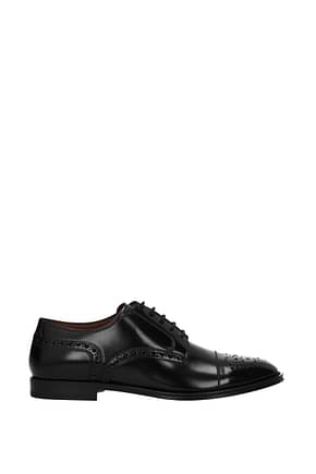Dolce&Gabbana ربط الحذاء و مونكستراب marsala رجال جلد أسود