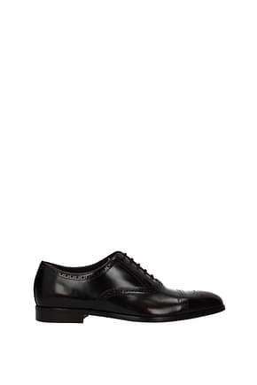 Prada Lace up and Monkstrap Men Leather Brown