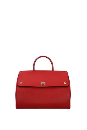 Burberry Handbags Women Leather Red