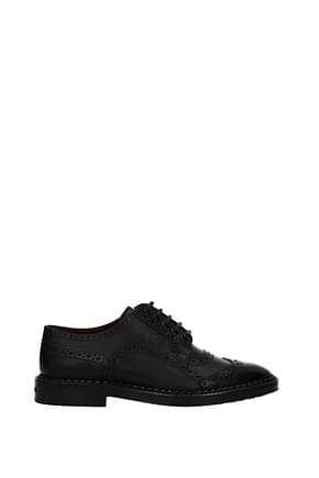 Dolce&Gabbana ربط الحذاء و مونكستراب رجال جلد أسود