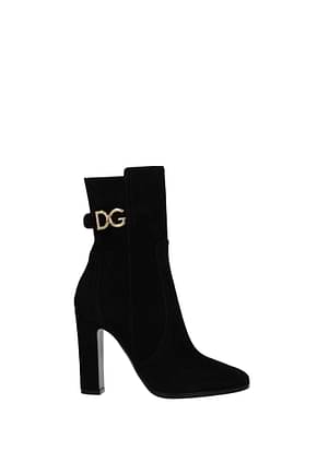 Dolce&Gabbana Bottines Femme Suède Noir