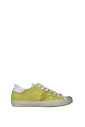 Philippe Model Sneakers paris Women Suede Yellow White